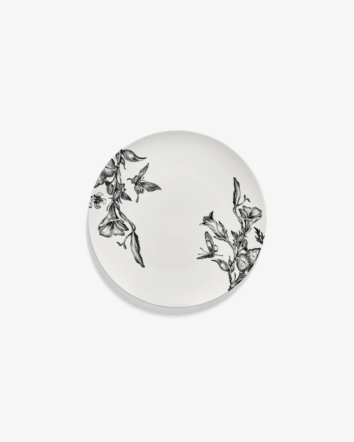 Breakfast plate magical blossom white - black Unity