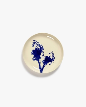 Breakfast plate off-white - blue artichoke Feast