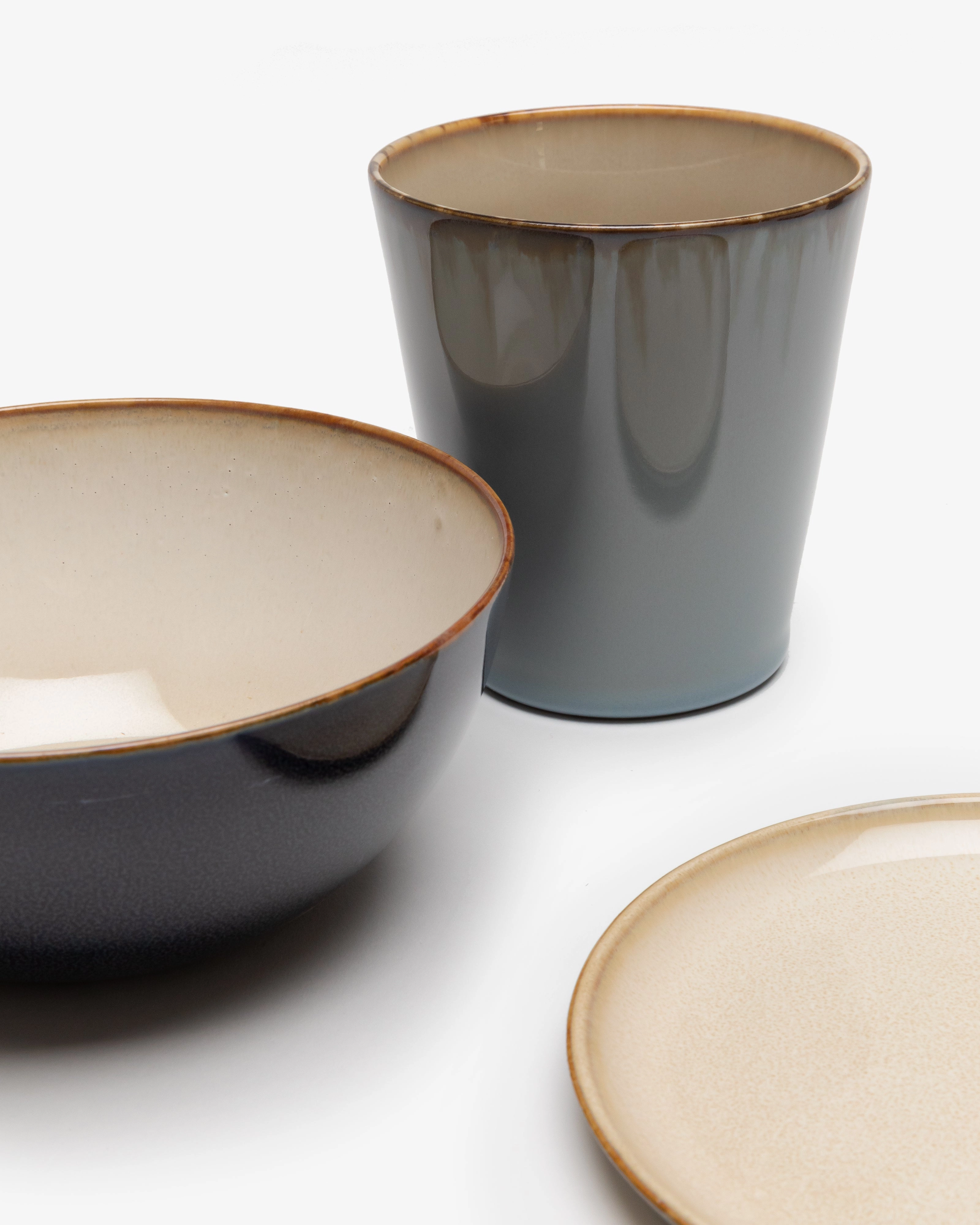 Breakfast Set 12 pieces misty gray Terres de rves