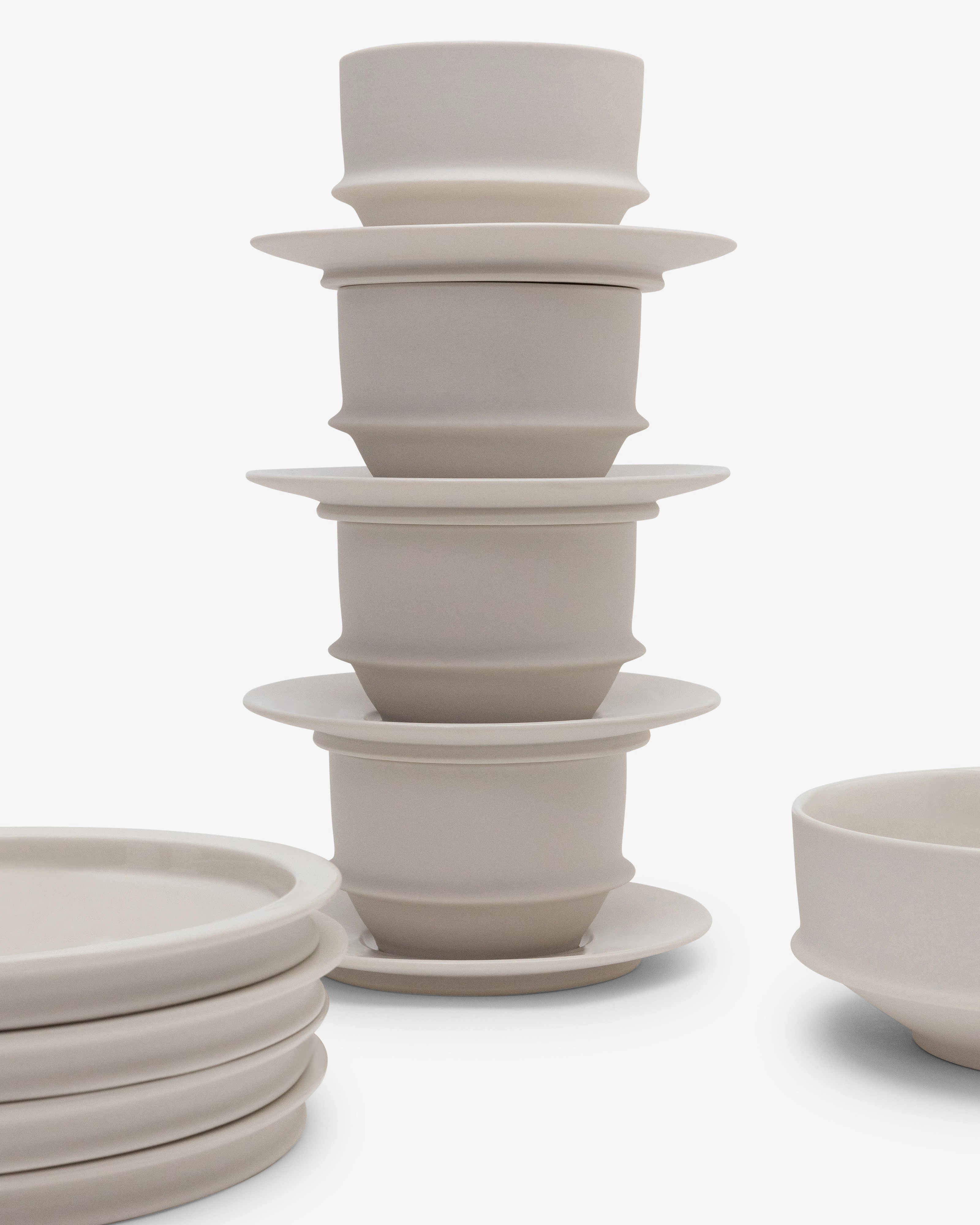 Breakfast Set 16 pieces alabaster dune