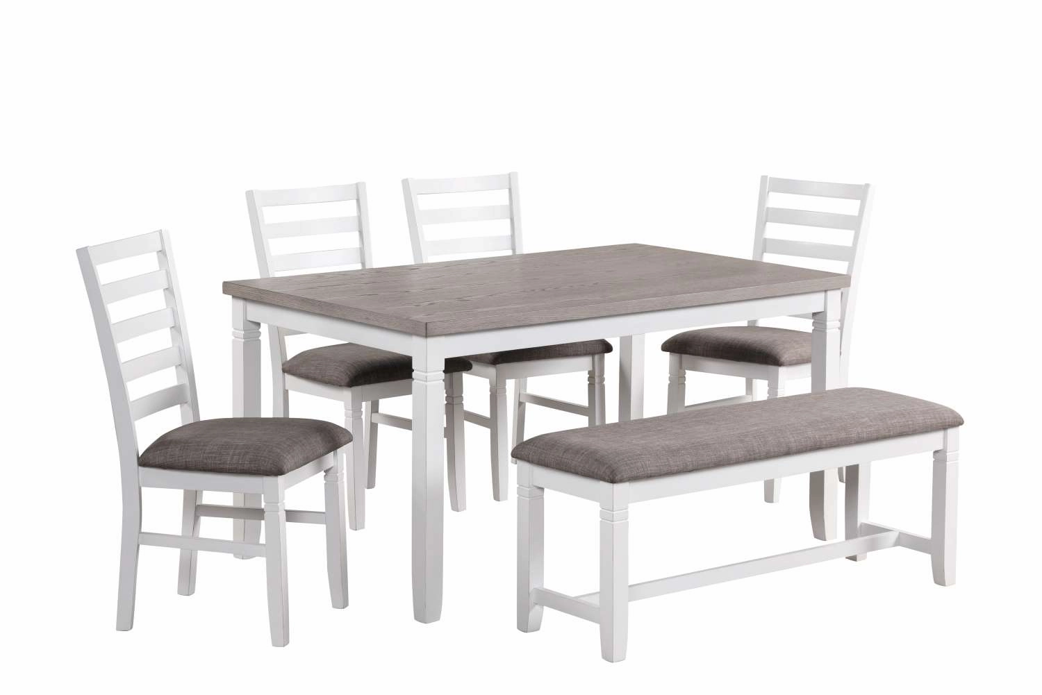 Breeze Bench - White, Grey