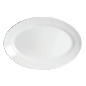 Bright White Oval Serving Platter shower curtain, waterproof liner