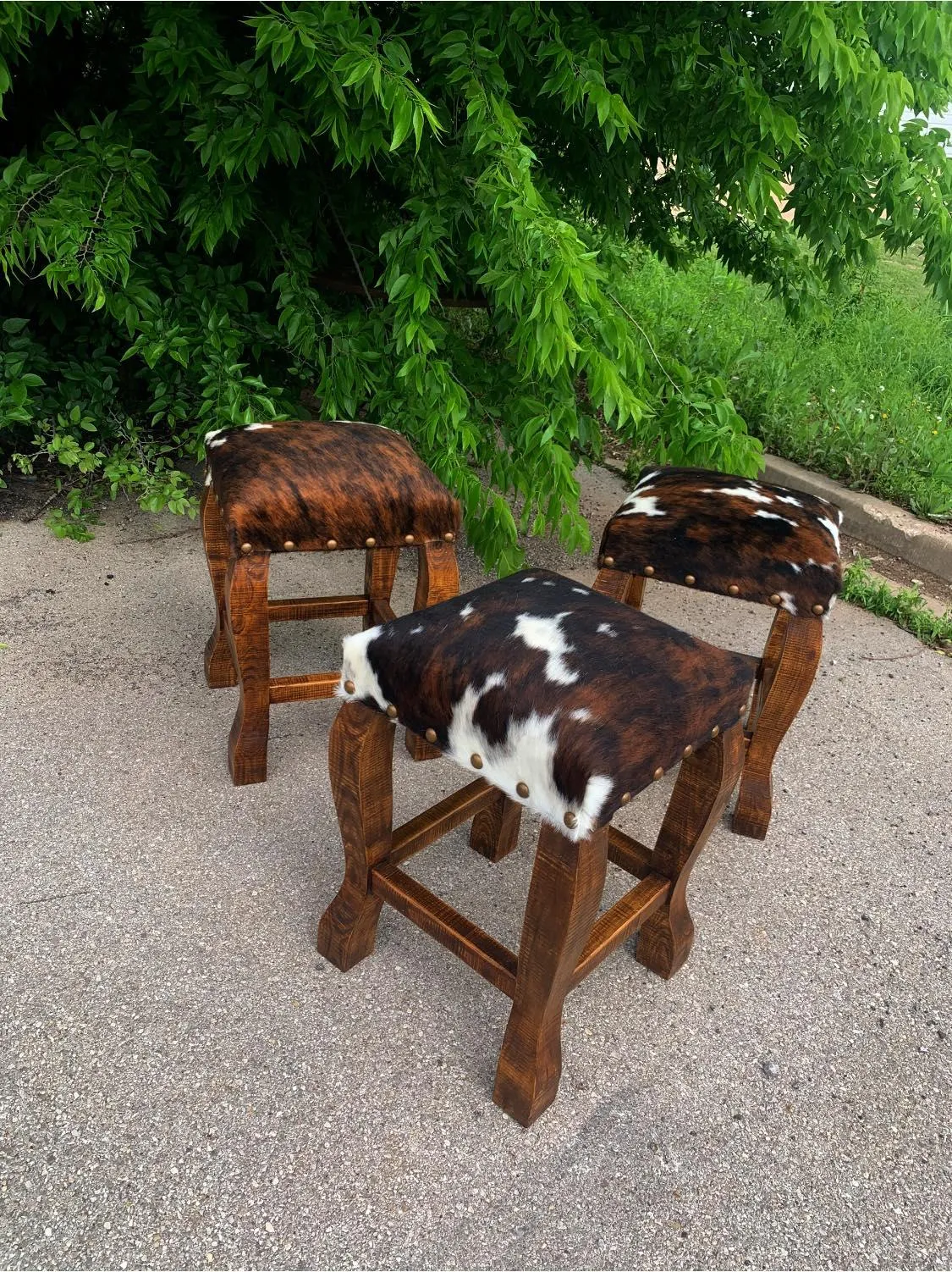 Brindle Cowhide Bar & Counter Stools