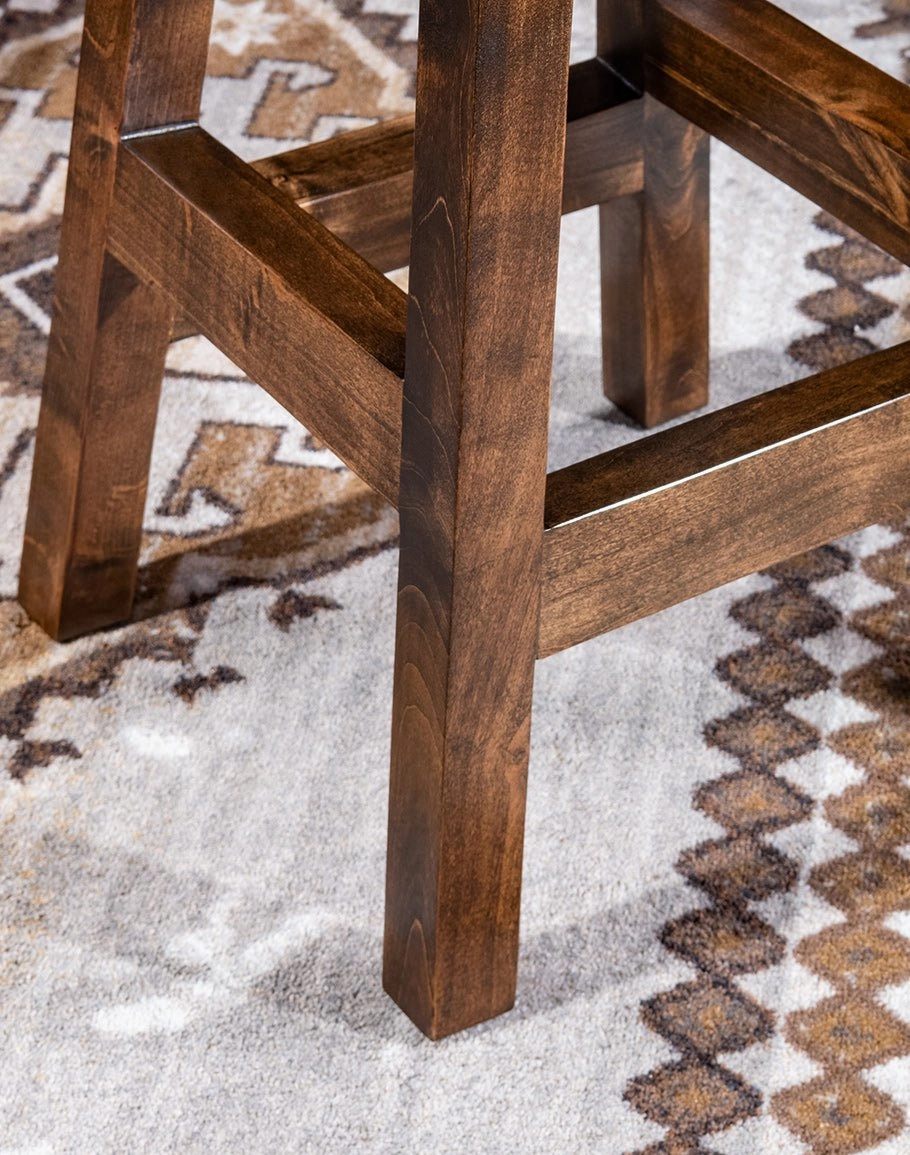 Brindle Cowhide & Leather Counter or Bar Chair