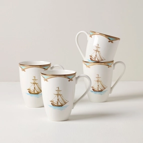 British Colonial Tradewind Mugs - Set of 4