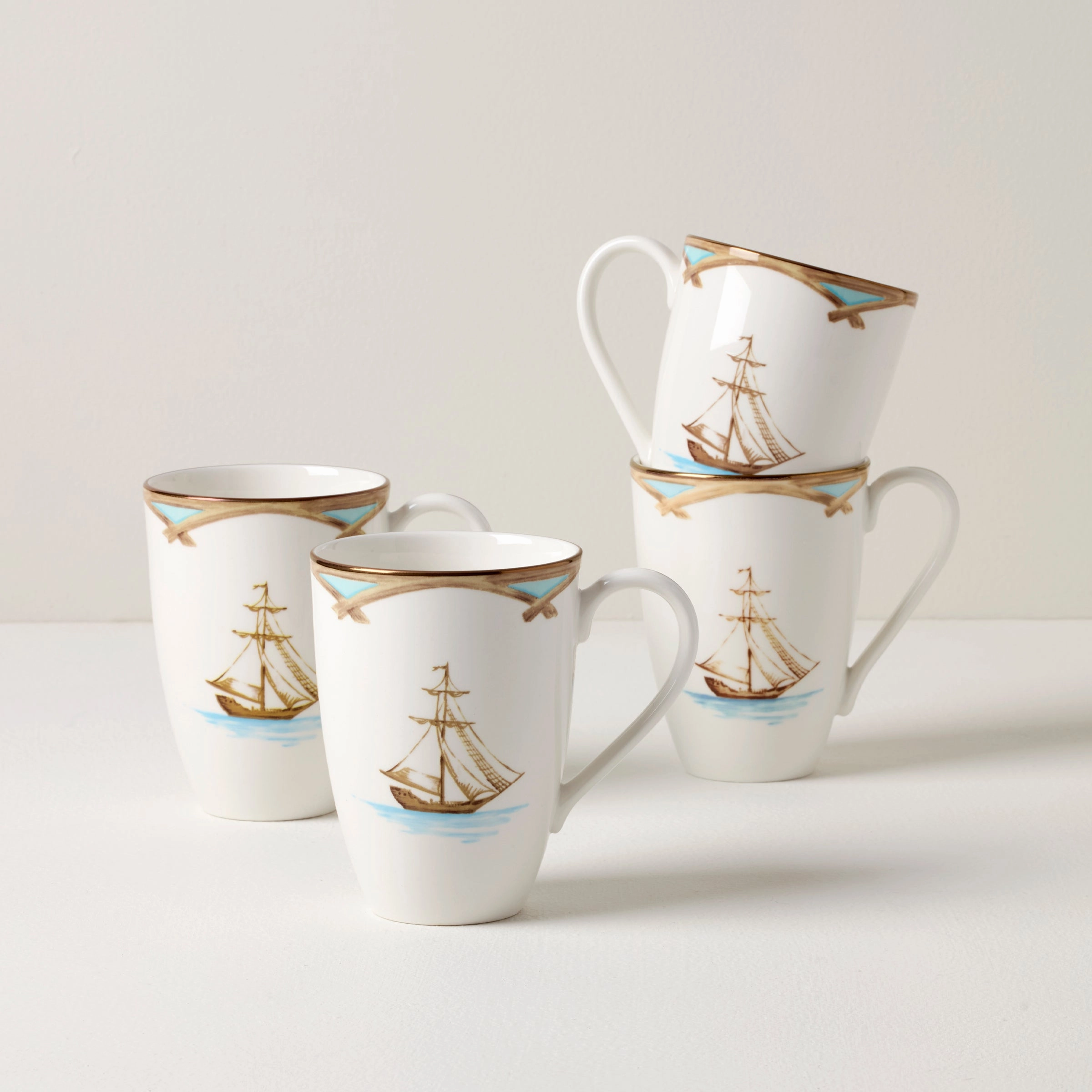 British Colonial Tradewind Mugs - Set of 4