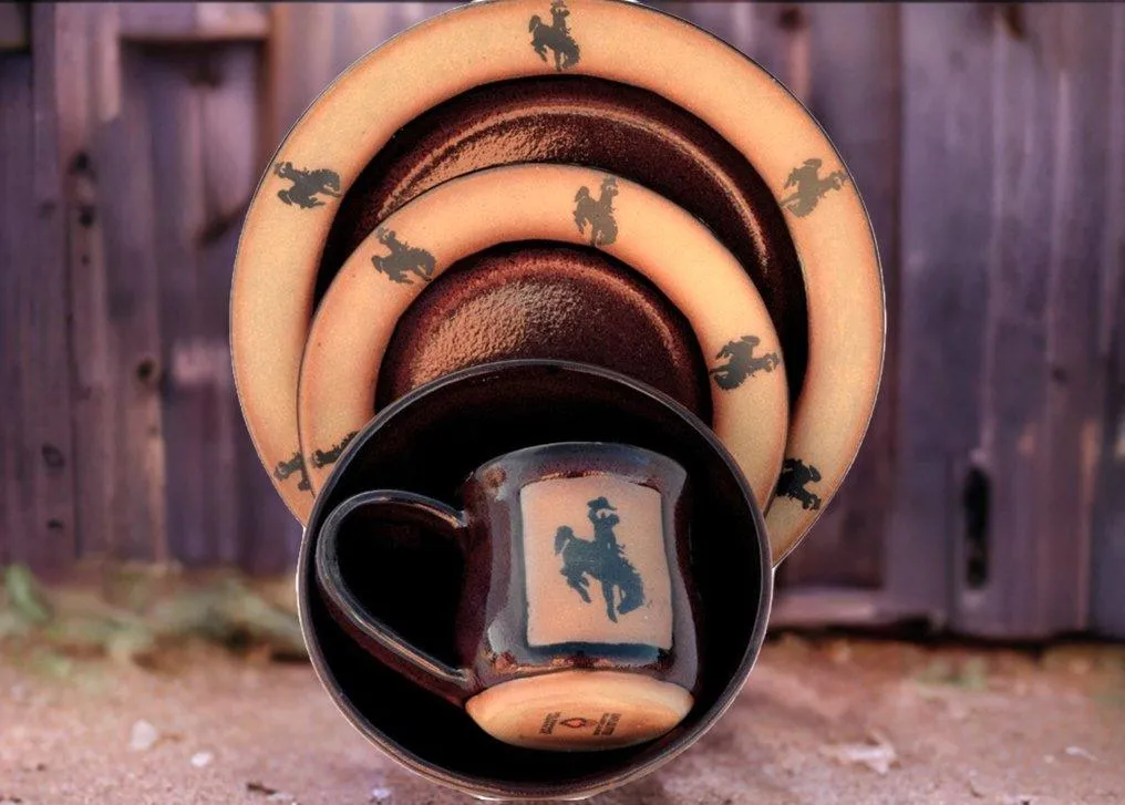 Bronc Western Dinnerware - Red