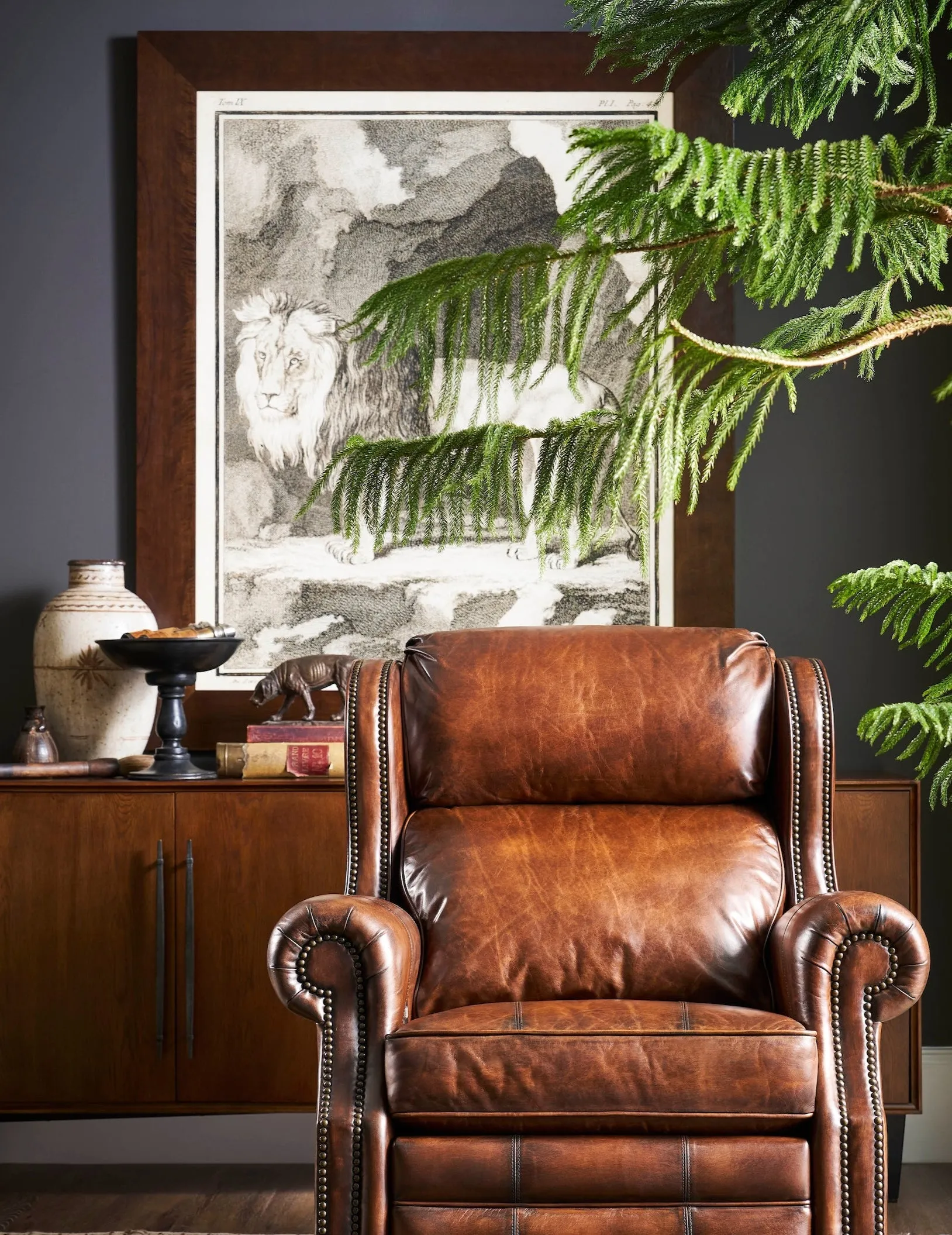 Bronc Western Leather Recliner
