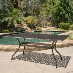 Bronze Cast Aluminum Rectangle Table - NH691892 patio chairs, outdoor seating