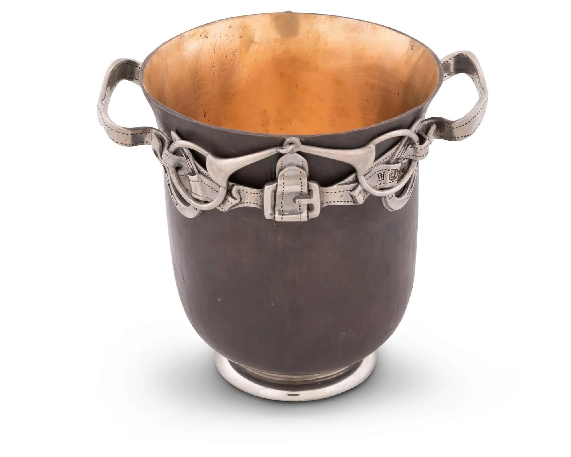 Bronze Ice Bucket with Equestrian Detail