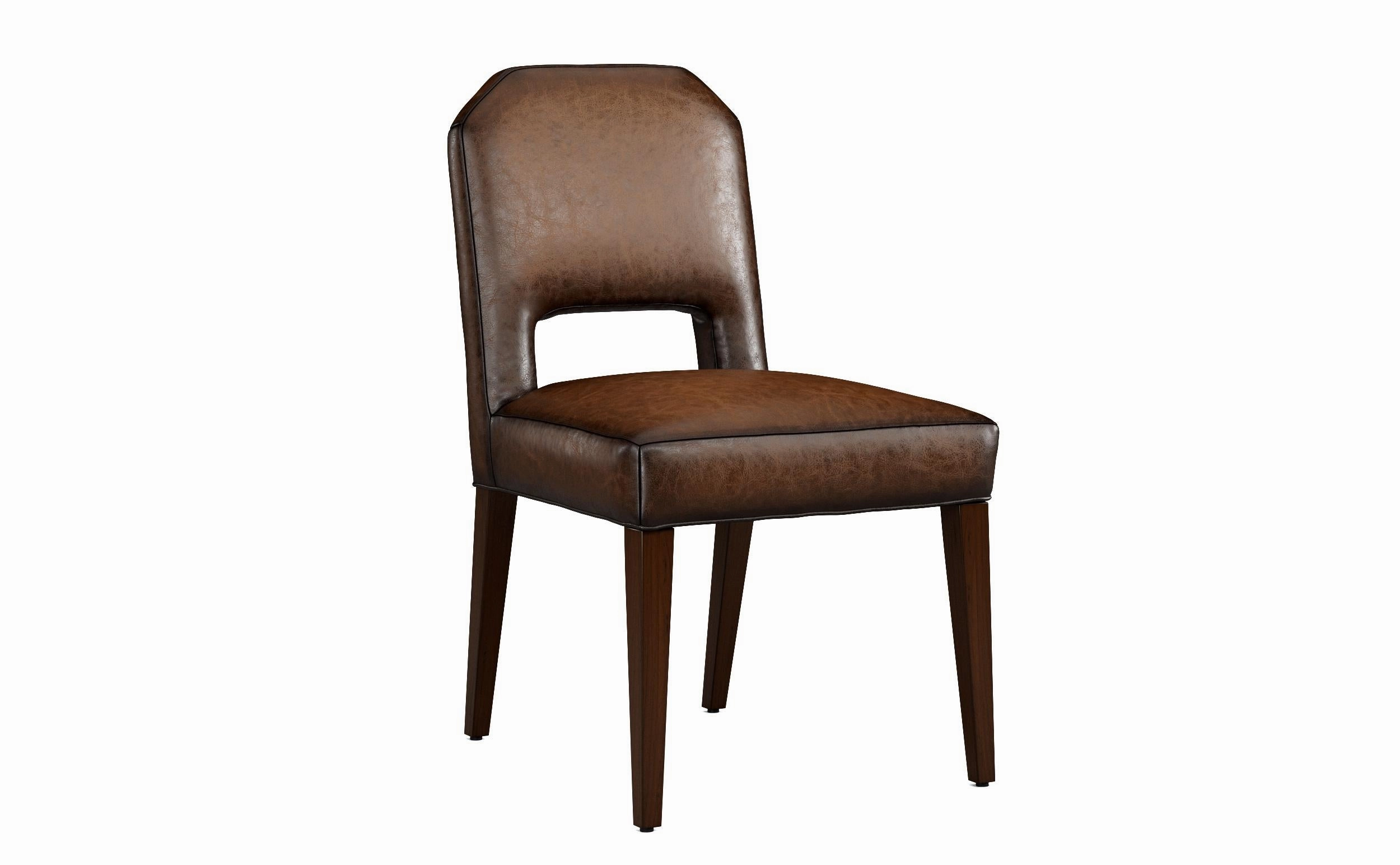 Brookes Luxury Leather Side Chair
