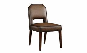 Brookes Luxury Leather Side Chair glassware set, wine glass