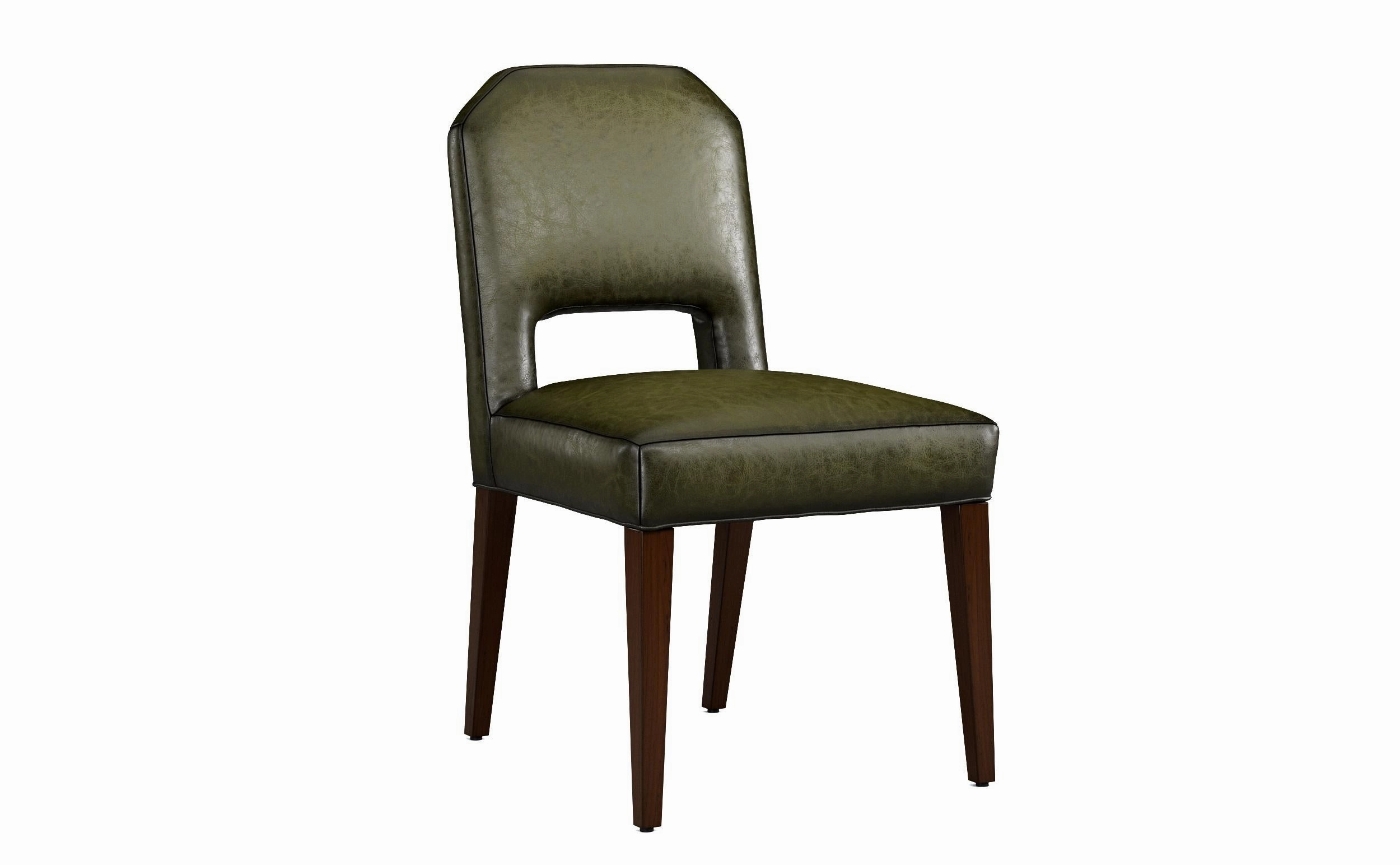 Brookes Luxury Leather Side Chair