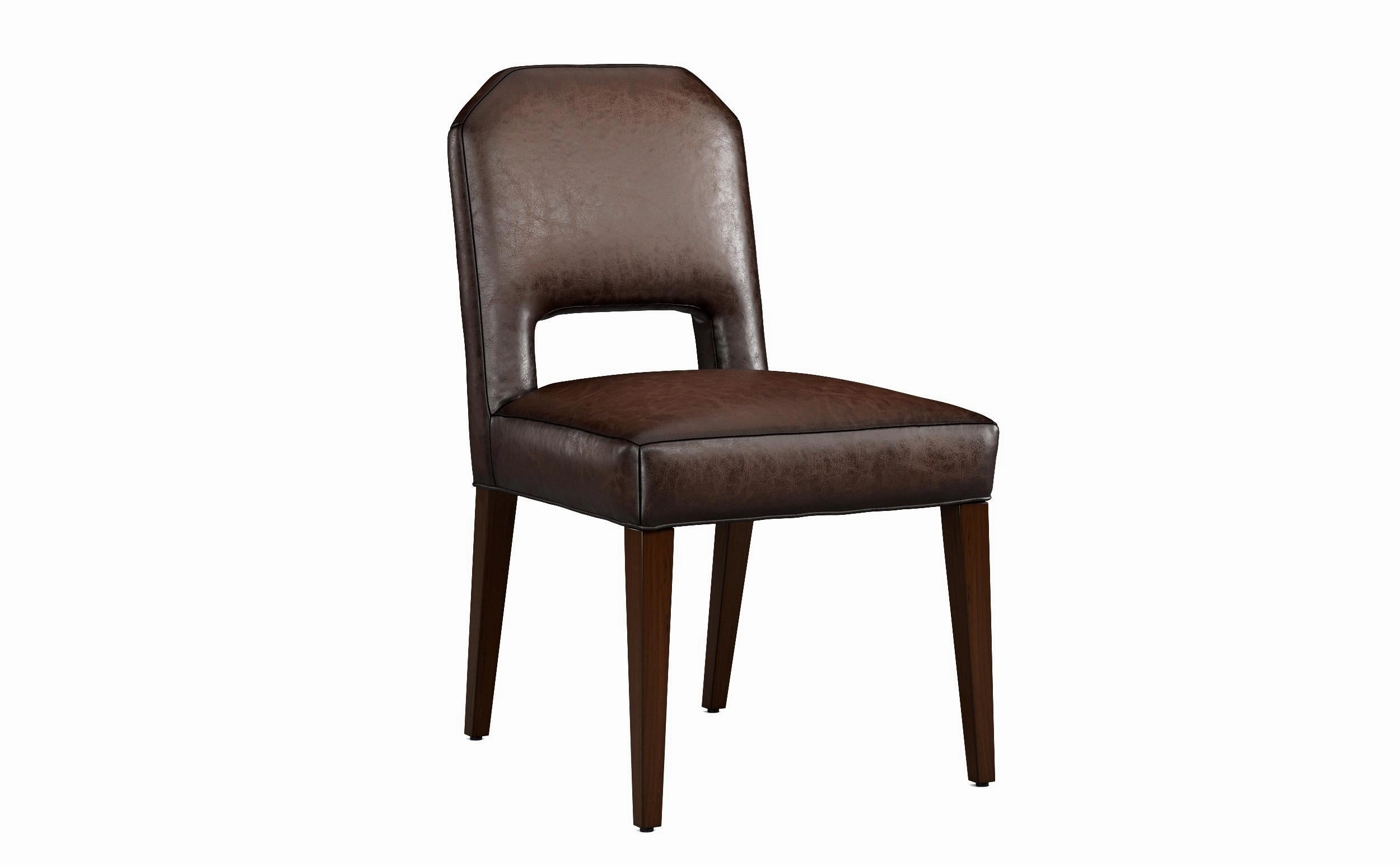 Brookes Luxury Leather Side Chair