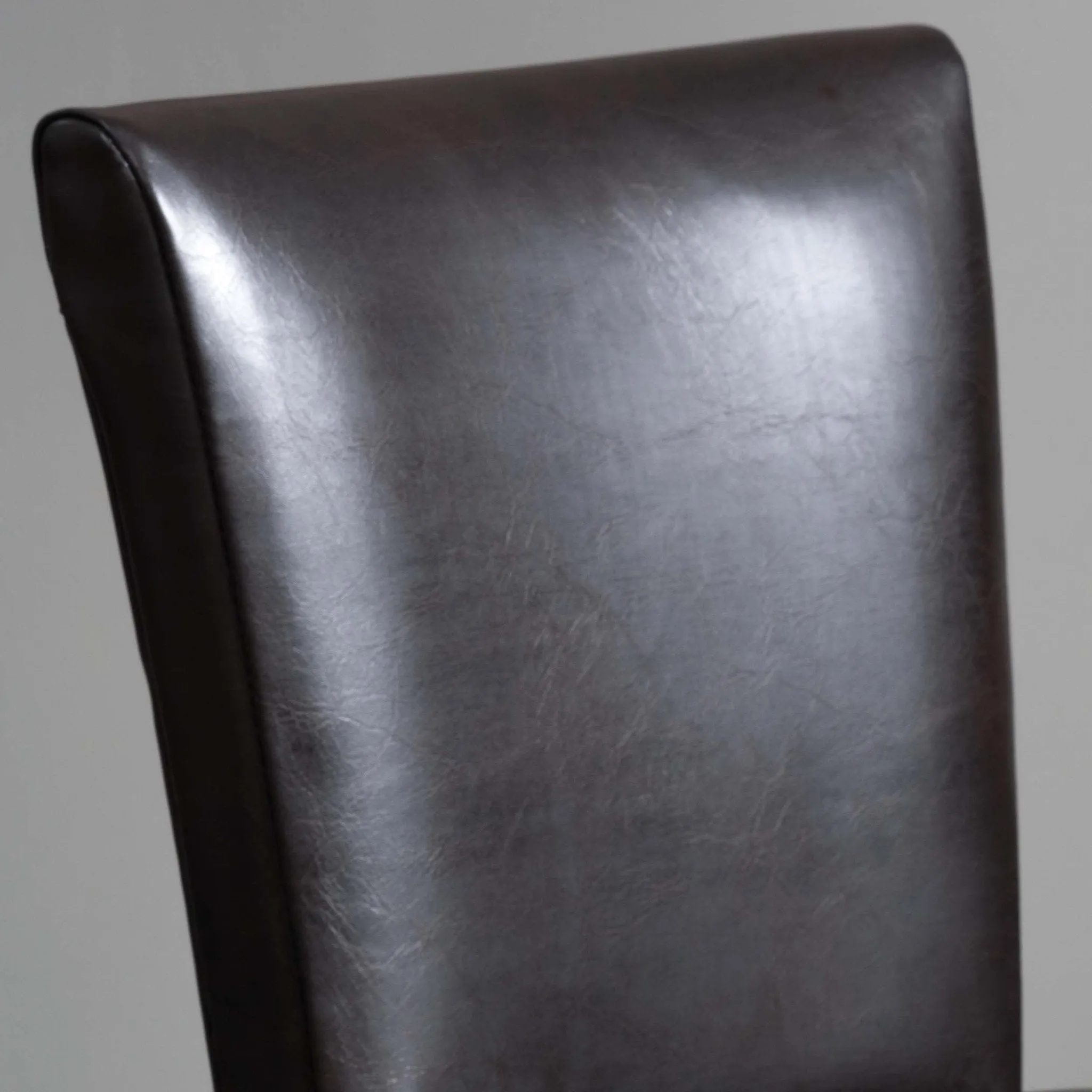 Brown Leather Folding Dining Chairs (Set of 2) - NH405592
