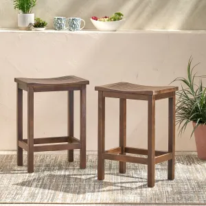 Brown Mahogany 24-Inch Counter Stools (Set of 2) - NH902592 bar stool, counter stool