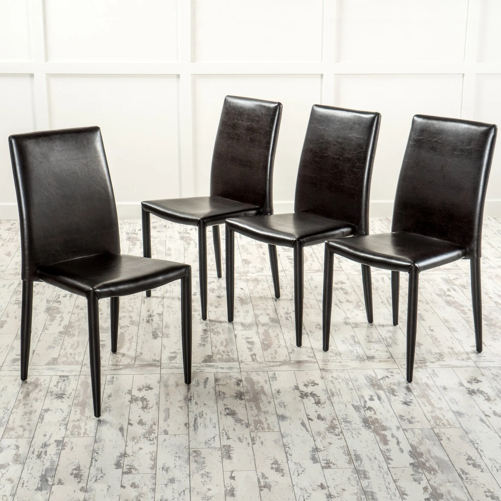 Brown Stacking Chairs (Set of 4) - NH242692 dining table set, 6-piece dining set