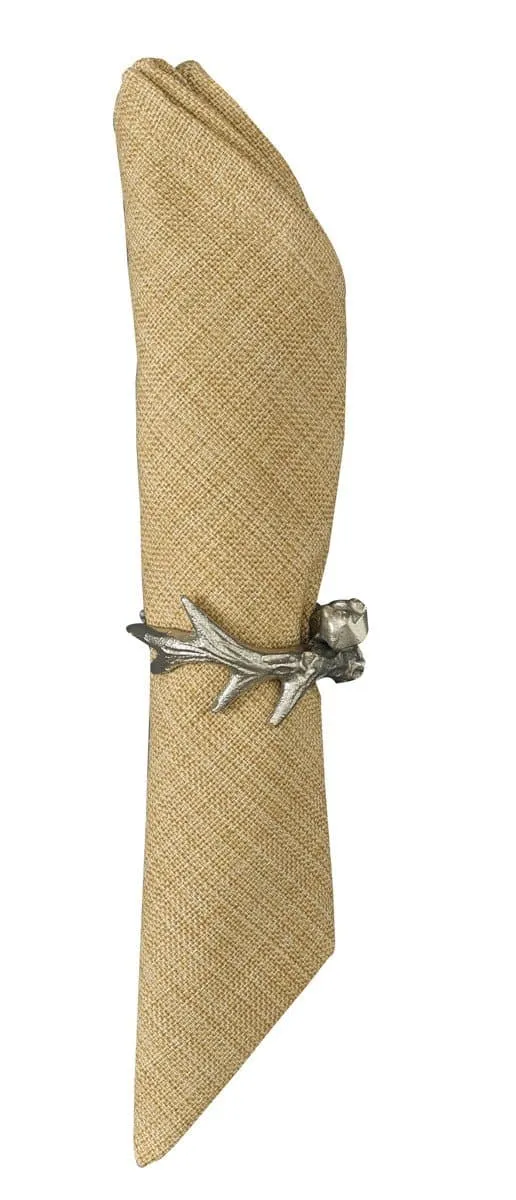 Brushed Aluminum Antler Napkin Rings