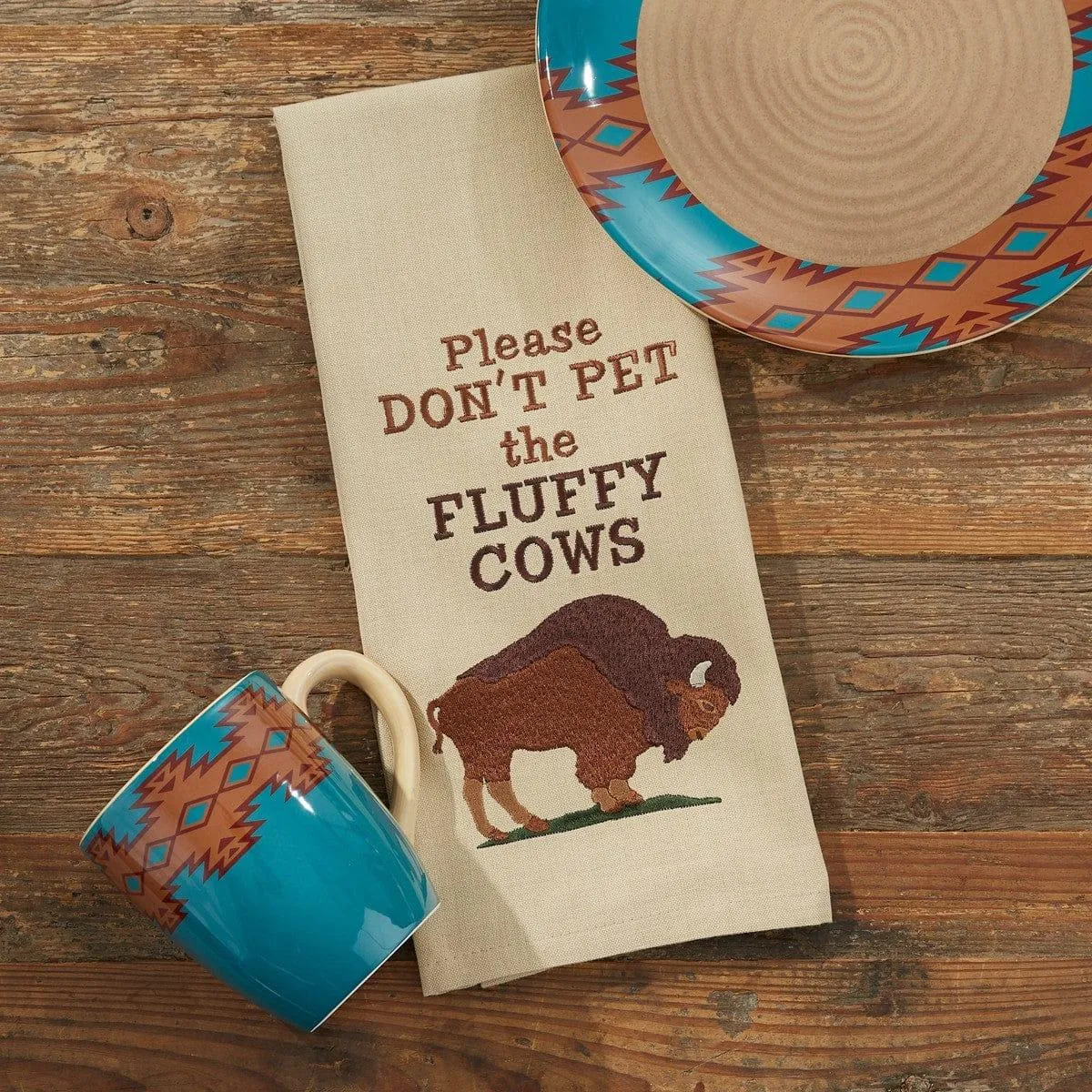 Buffalo Embroidered Kitchen Towel blender, kitchen appliance
