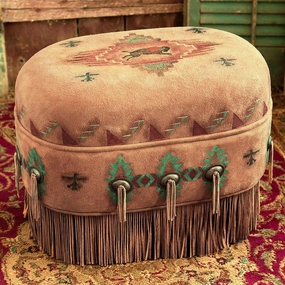 Buffalo Art Deer Suede Ottoman vanity mirror, wall mirror