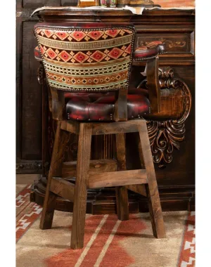 Burnished Red Leather Navajo Bar Chair gaming chair, computer chair