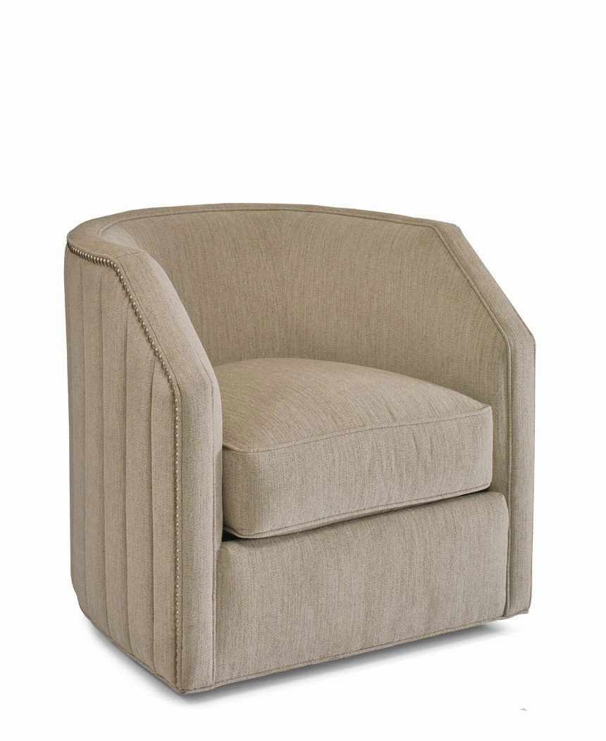 Burnished Leather Swivel Chair