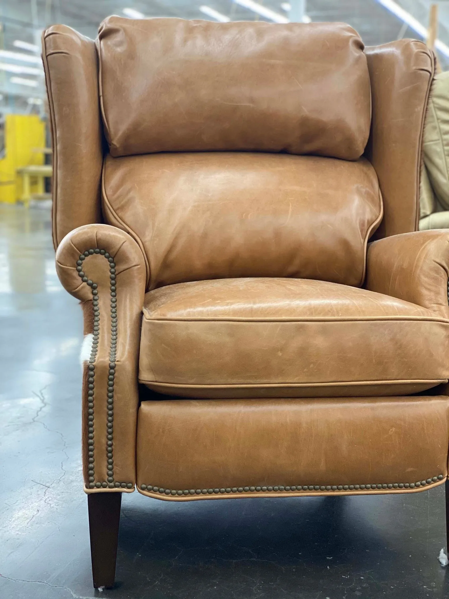 Bustle Back Cowhide & Leather Recliner