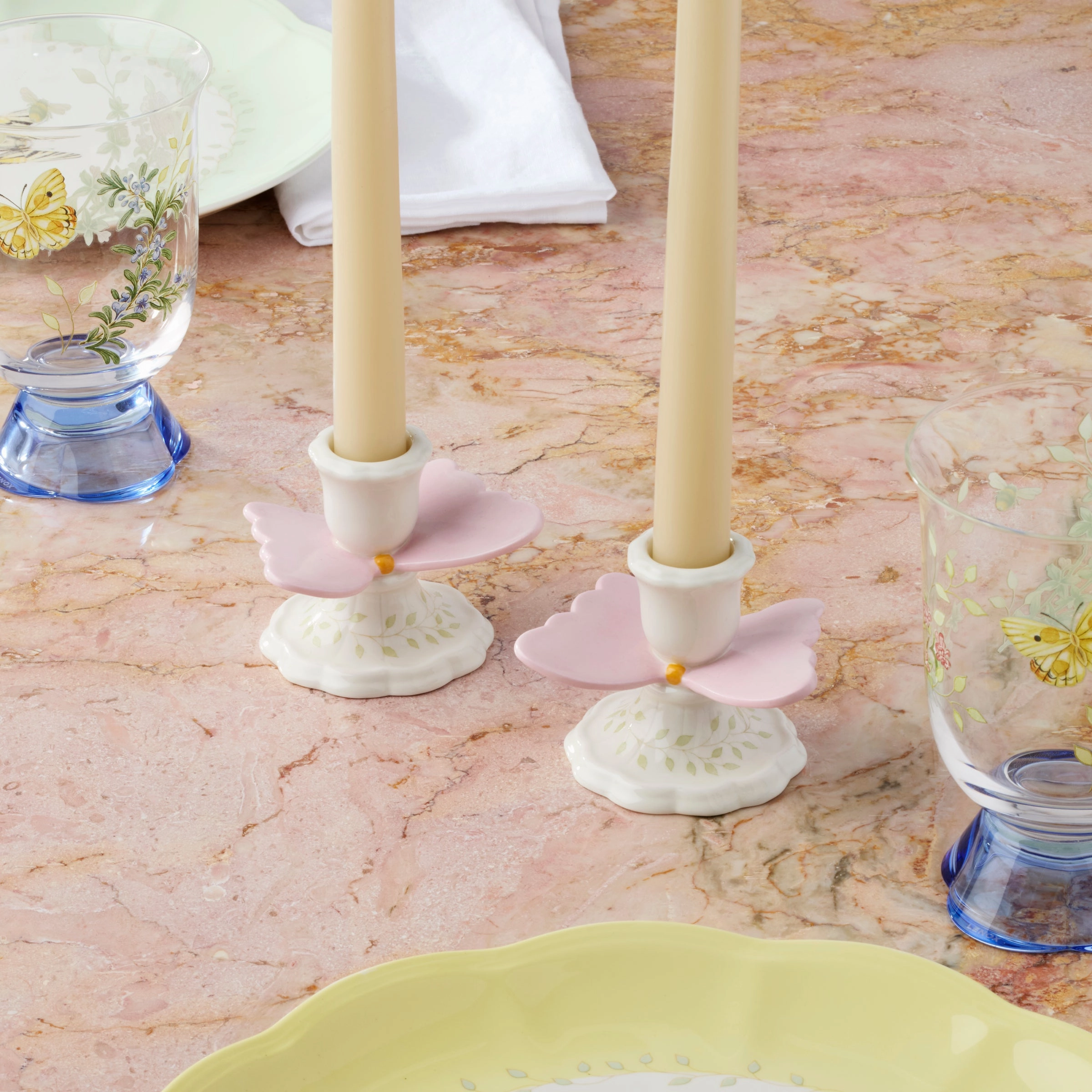Butterfly Meadow Candlestick Holders - Set of 2