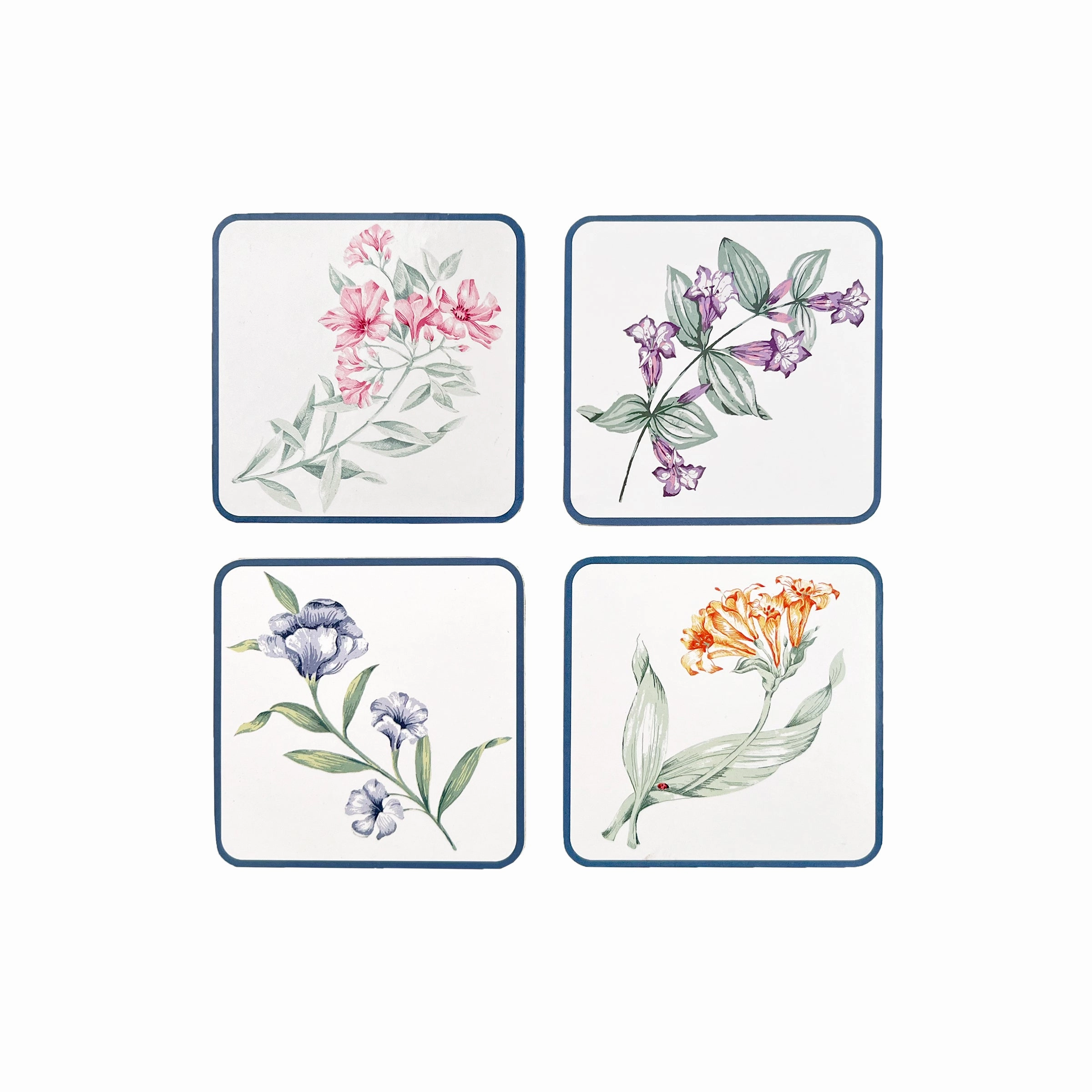 Butterfly Meadow Corkback Coasters - Set Of 4