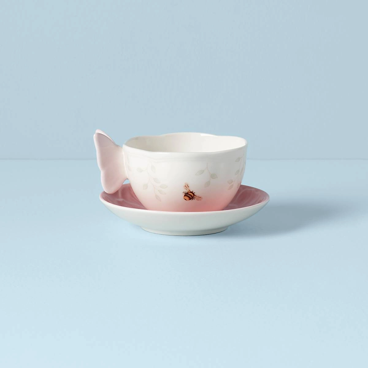 Butterfly Meadow Floral Pink Cup & Saucer