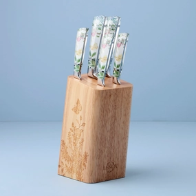 Butterfly Meadow Herbs 6 Piece Cutlery Block Set