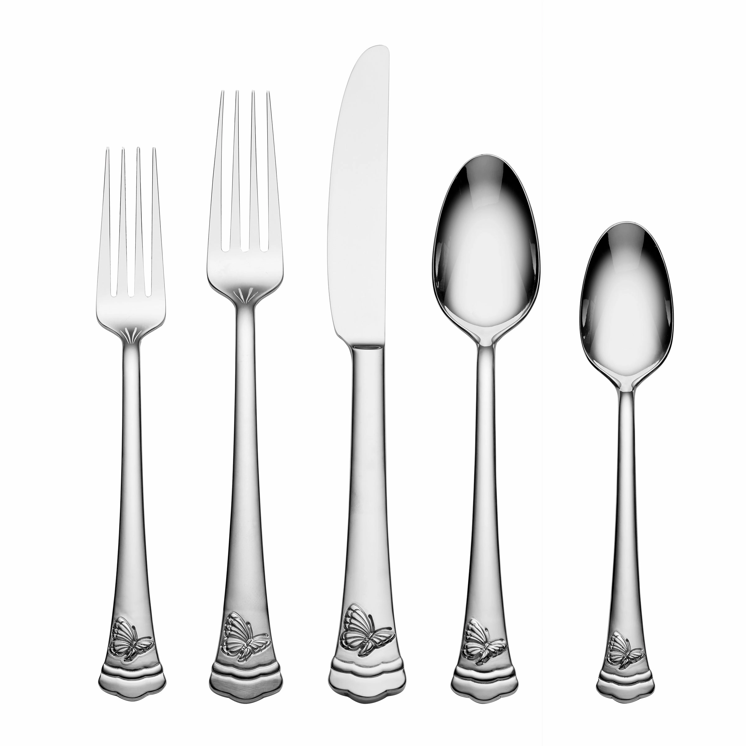 Butterfly Meadow II Mirror 65 Piece Flatware Set