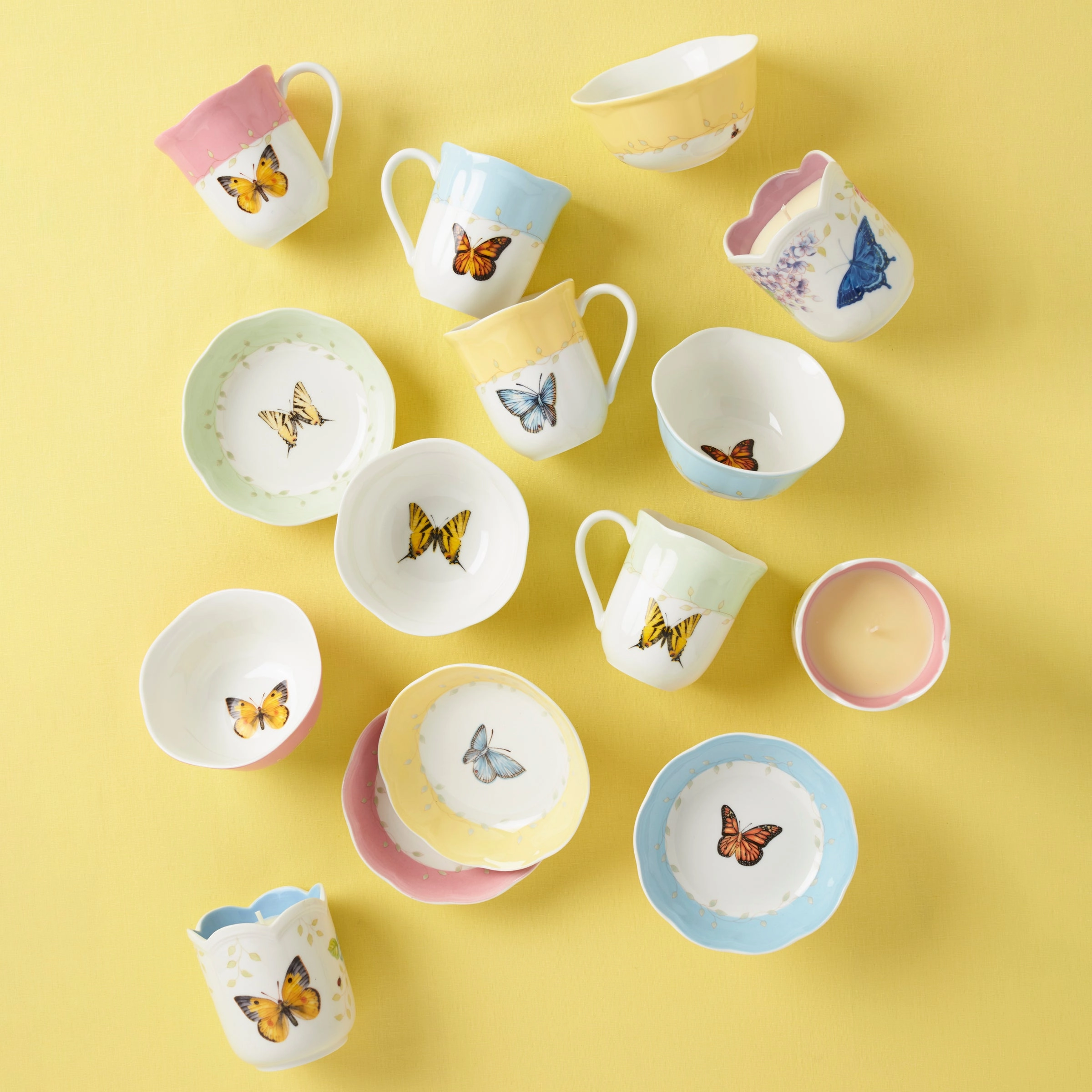 Butterfly Meadow Mugs - Set of 4