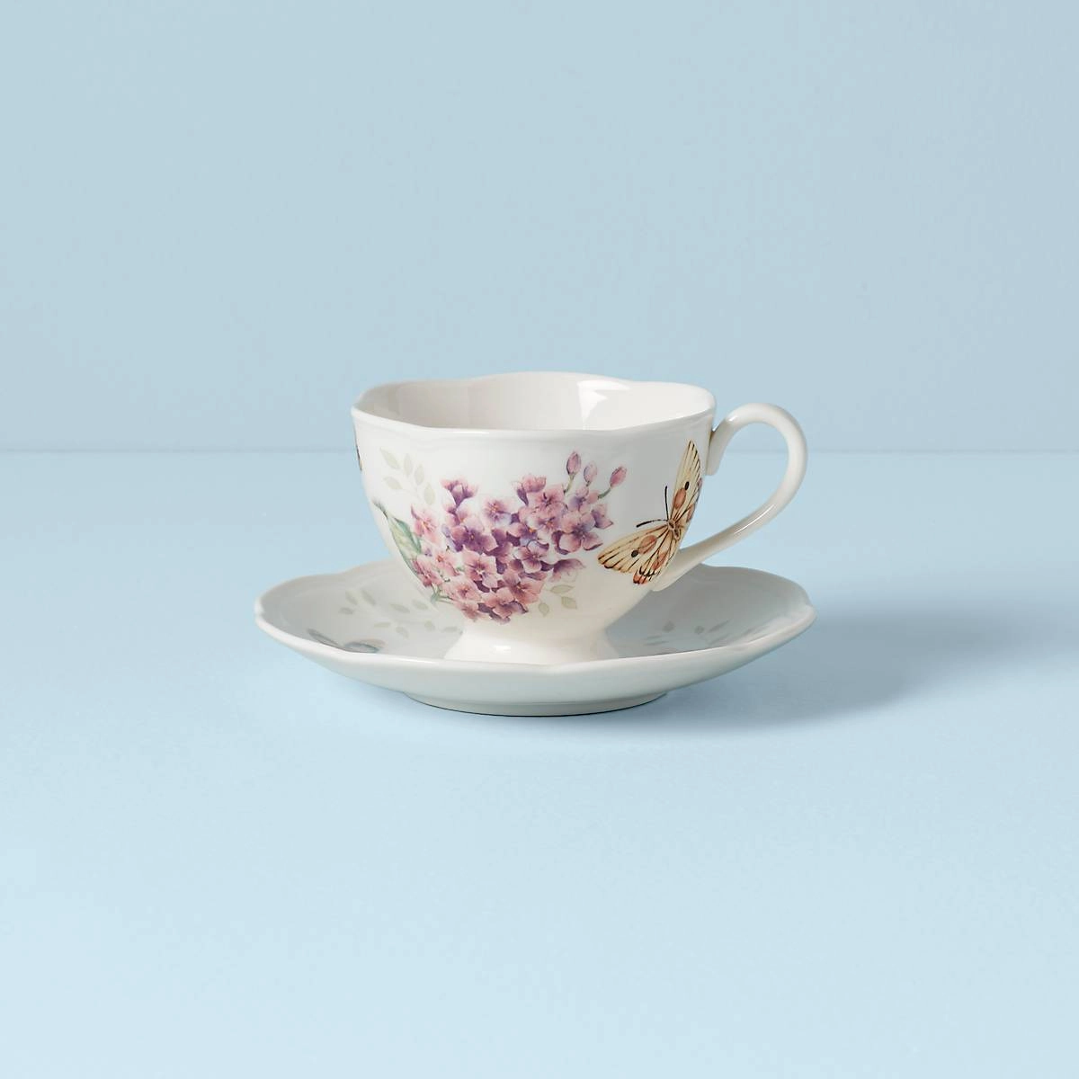 Butterfly Meadow Orange Sulphur Cup and Saucer