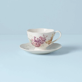 Butterfly Meadow Orange Sulphur Cup and Saucer
