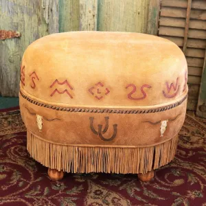 Butterscotch Deer Suede Ottoman gaming chair, computer chair