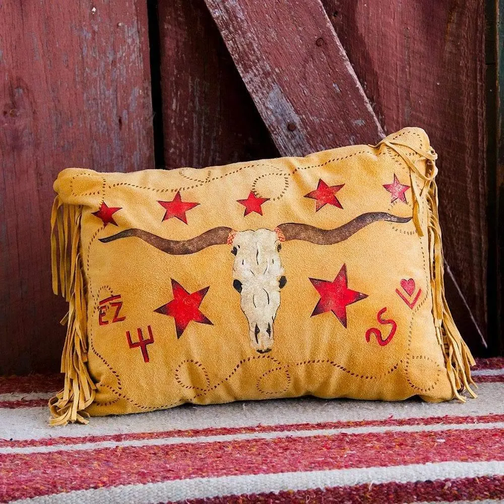 Butterscotch Deer Suede Ottoman