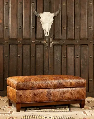 Caden Croc Leather Ottoman gaming chair, computer chair