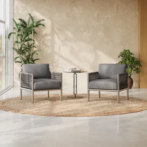 Cairna Outdoor Patio Club Chairs with Cushions chandelier, pendant light