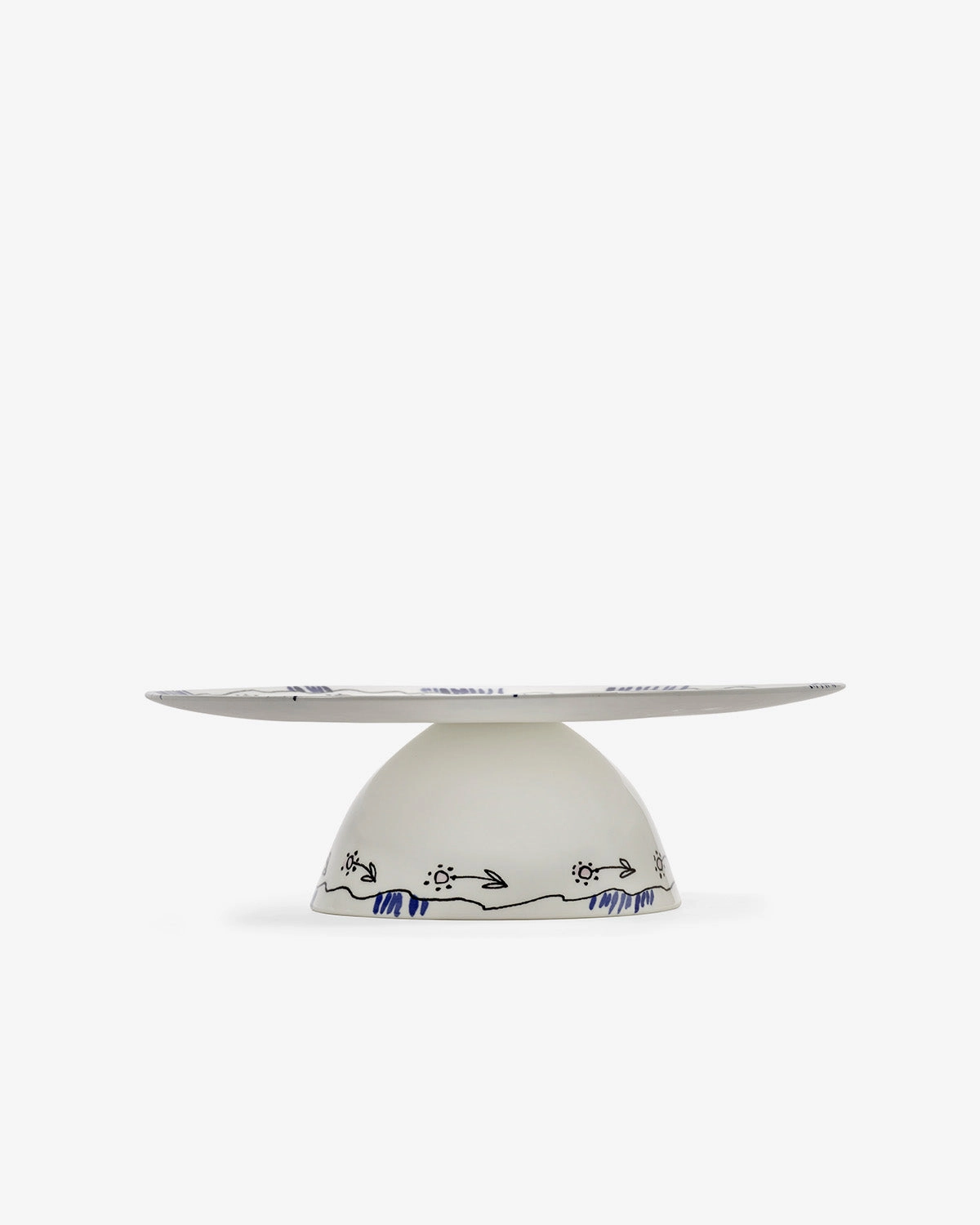 Cake stand L anemone milk Midnight Flowers