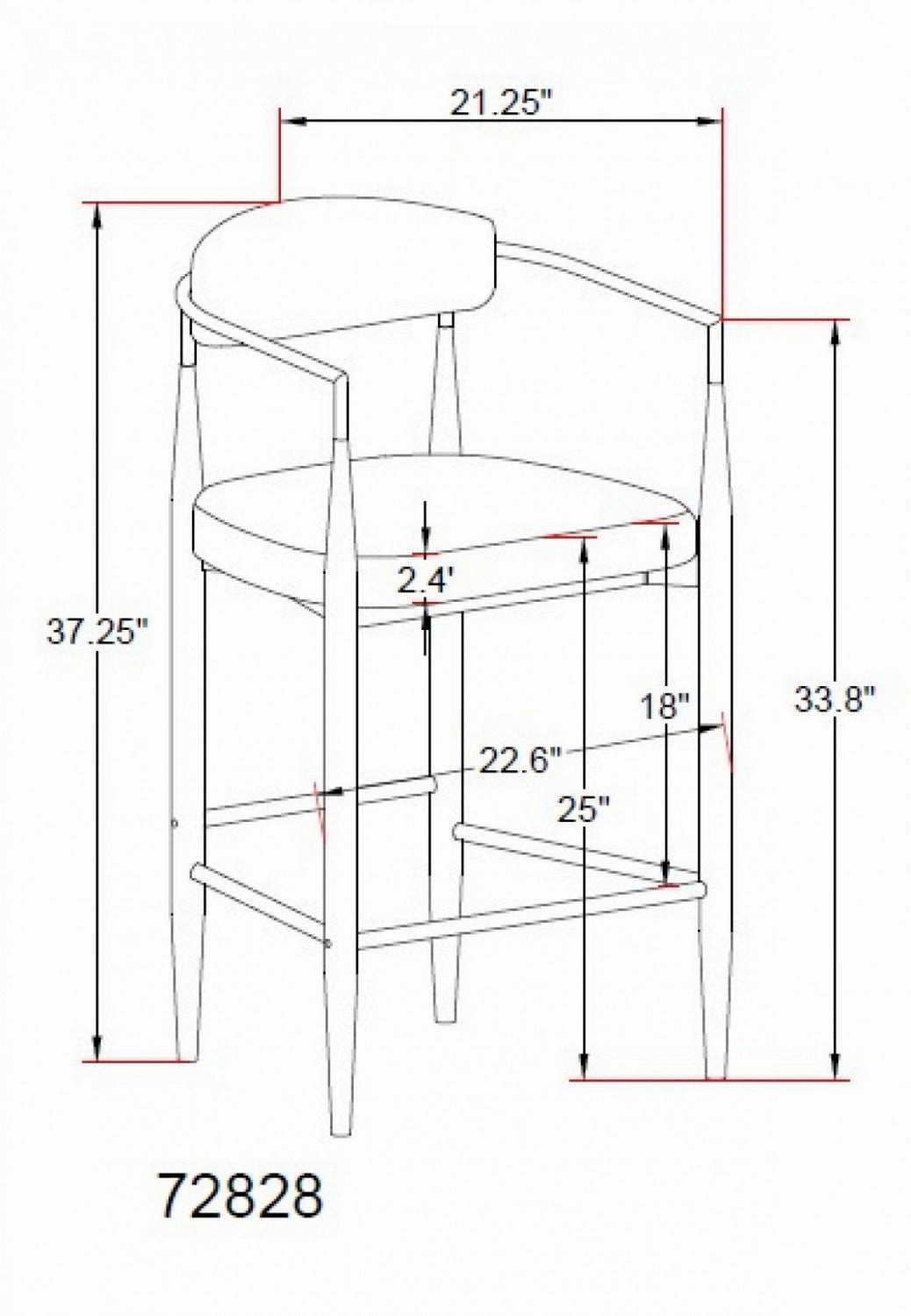 Callum Counter Stool - Beige - Set of Two