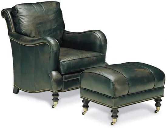 Camden Leather Occasional Chair & Ottoman