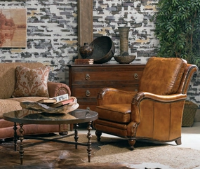Camden Leather Occasional Chair & Ottoman vanity mirror, wall mirror