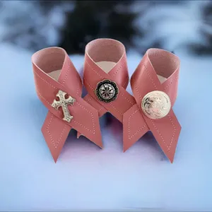 Cancer Awareness Leather Napkin Rings toilet seat cover, slow close seat