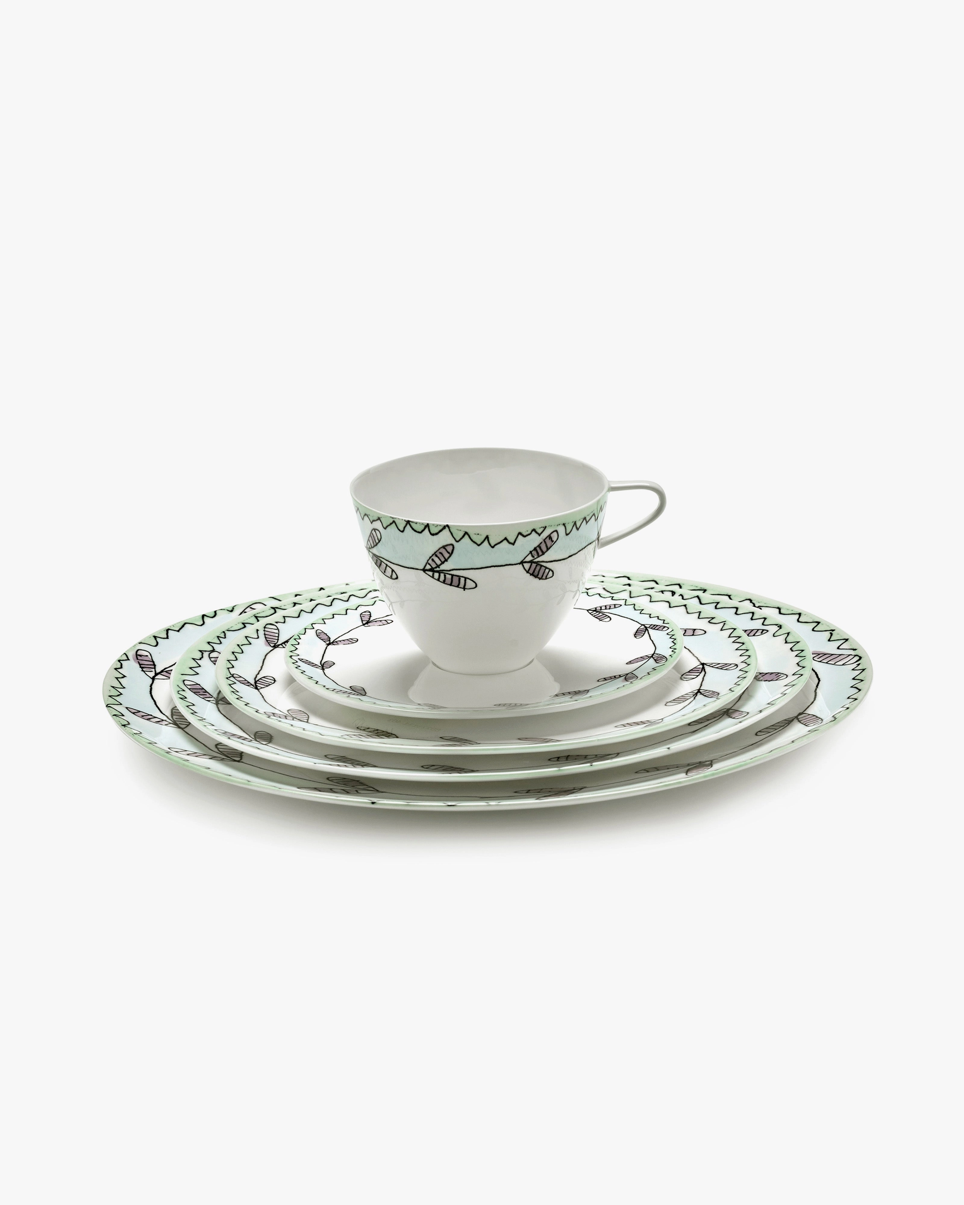 Cappuccino cup Blossom milk Midnight Flowers