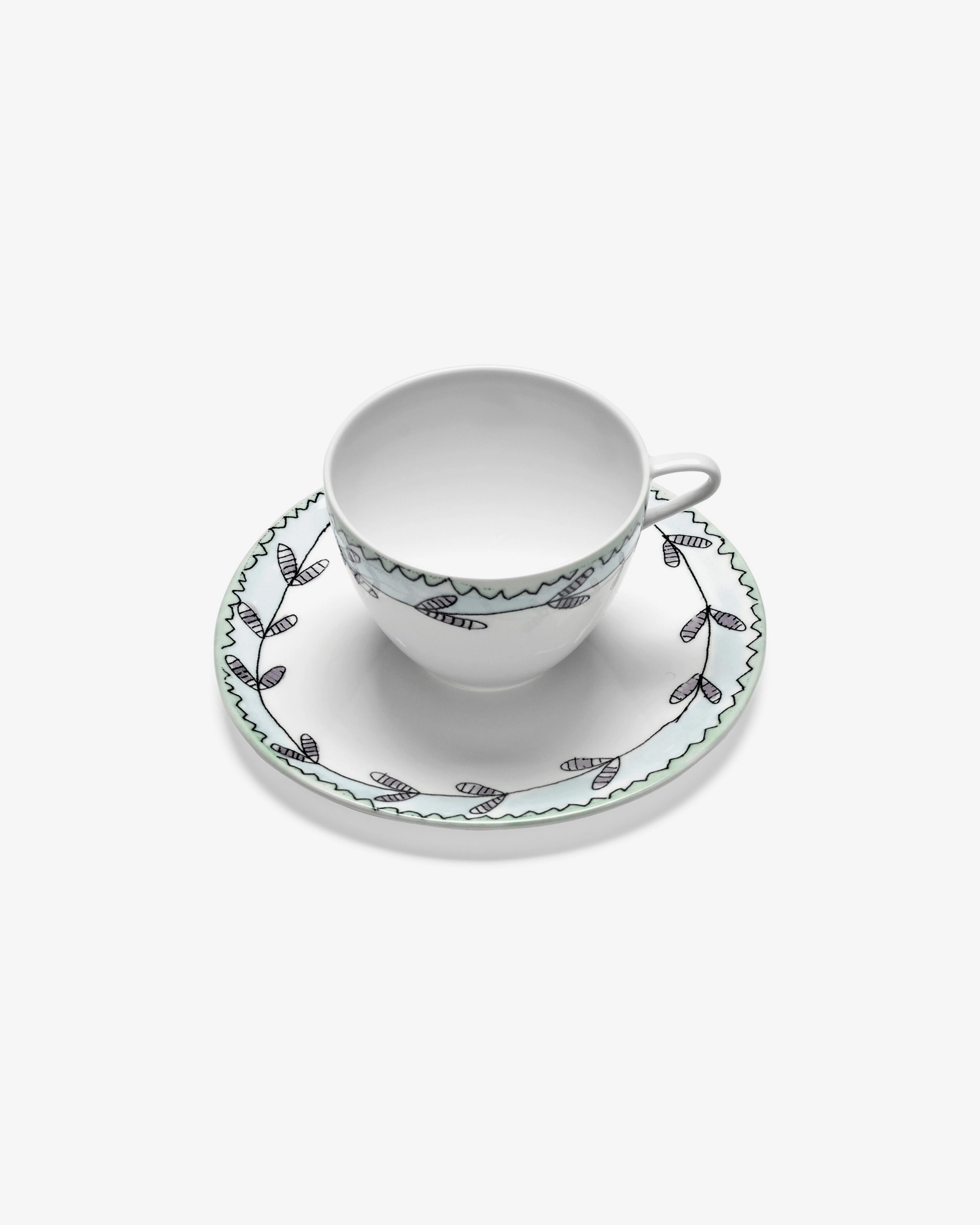 Cappuccino cup with saucer Blossom milk Midnight Flowers
