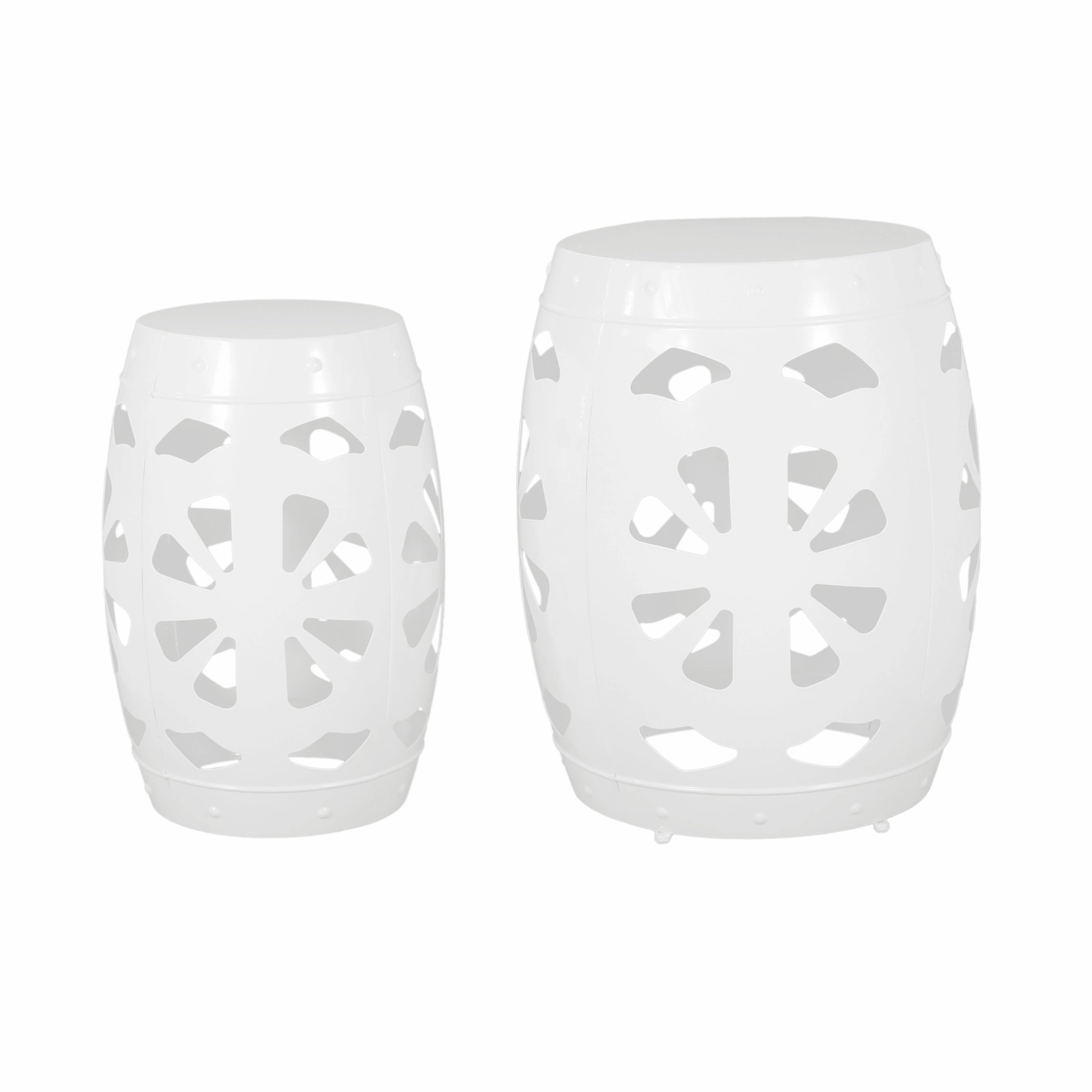 Carey Outdoor Metal Side Tables, Set of 2 coffee table, accent table