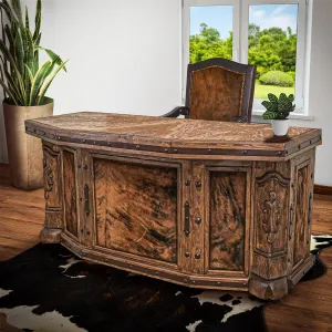 Carved Marble and Cowhide Desk gaming chair, computer chair