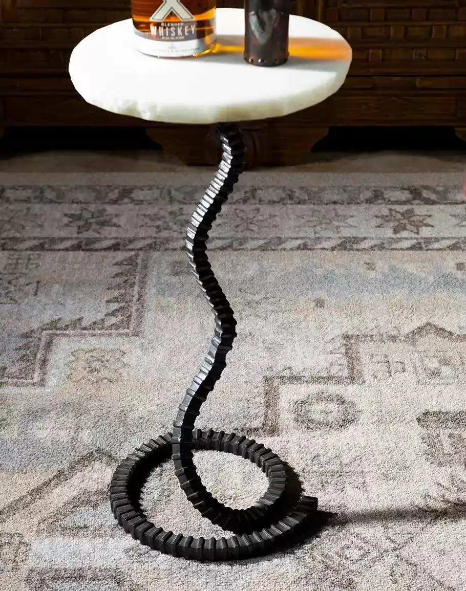 Cast Iron Twist Drink Table