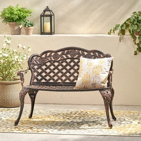 Cast Aluminum Garden Bench - NH588132 stair tread rug, stair mat